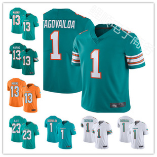 2020 Miami Dolphin 1#13#29# Green White Retro Legendary Second Generation Men's Embroidered Jersey