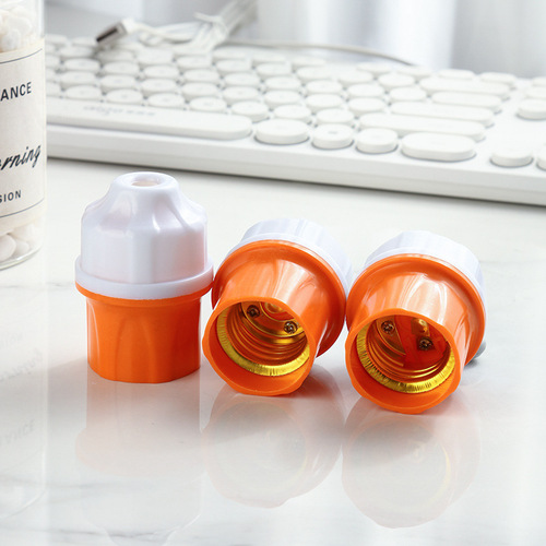 Manufacturer wholesale lamp holder suspension type E27 screw LED light bulb chandelier head lamp holder Luo mouth