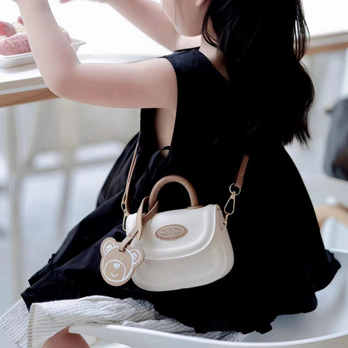 Western style Korean style children's shoulder bag  new trendy fashionable cute girls hand-held diagonal small square bag
