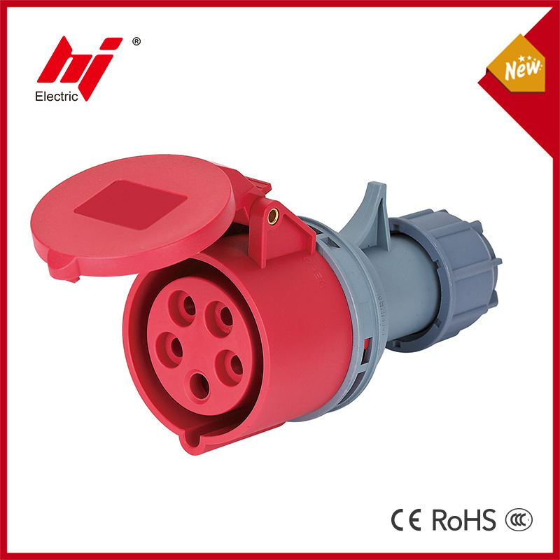 工业插头插座连接器5芯公母对接16A IP44防水航空插头连接器