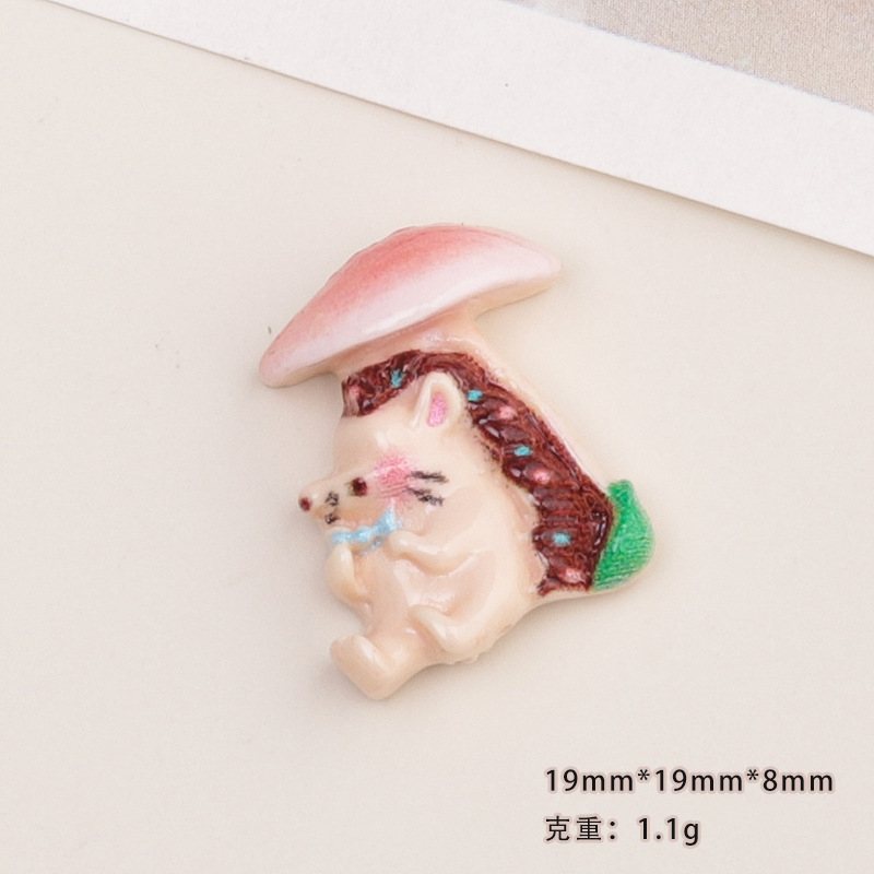 卡通diy树脂配件饰品蘑菇动物奶油胶发夹手机壳鞋扣钥匙扣吊坠配|undefined