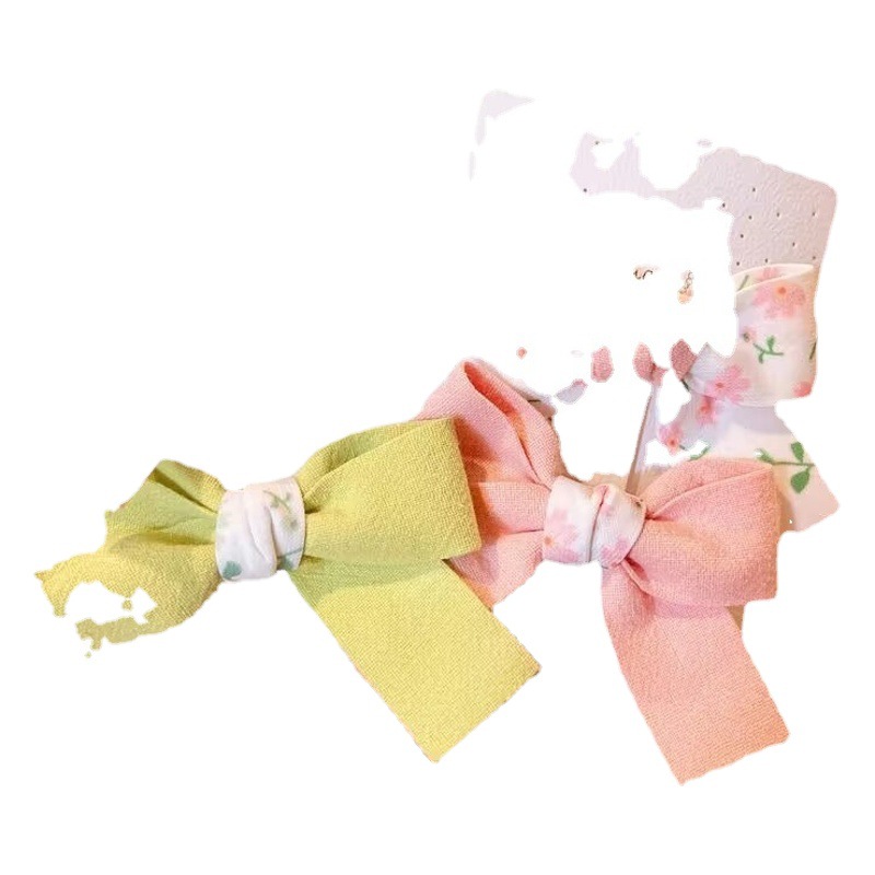 Clip de arco para niños primavera y verano nuevo clip de pico de pato fresco traje estudiante flequillos clip horquilla del corazón de la niña