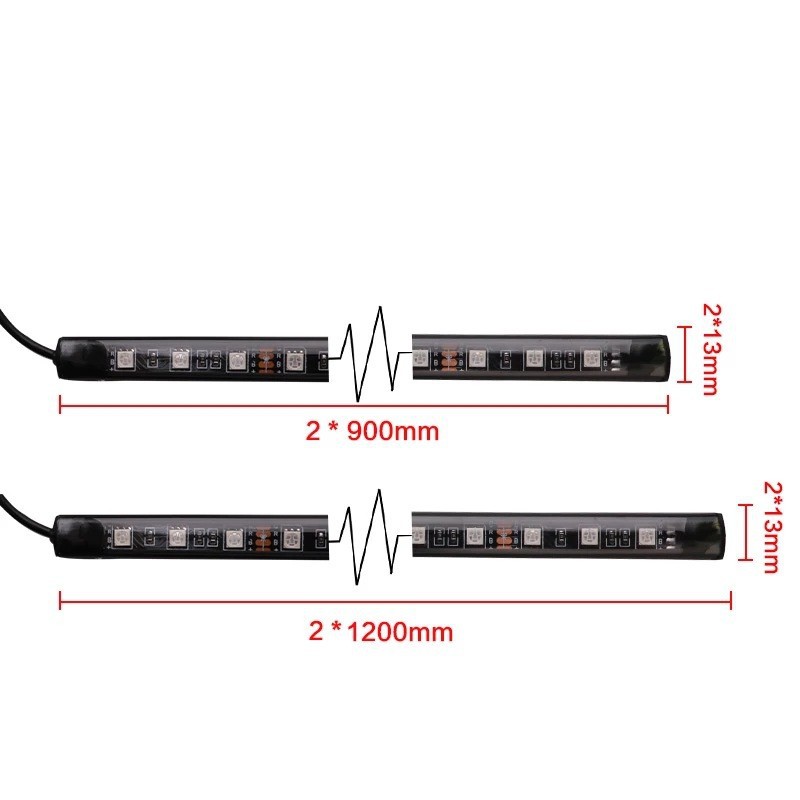 Direct sales 1 Drag 4-5050 colorful voice control car chassis light atmosphere light decorative light car bottom light 90 * 120cm
