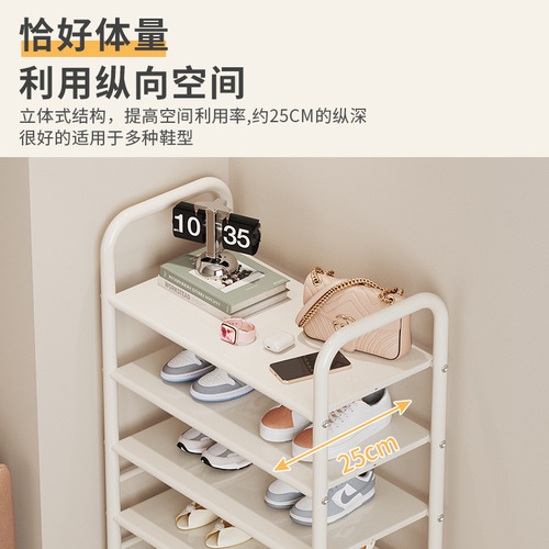 Simple shoe rack door home dormitory iron metal shoe rack multifunctional shoe cabinet economical metal panel shoe cabinet