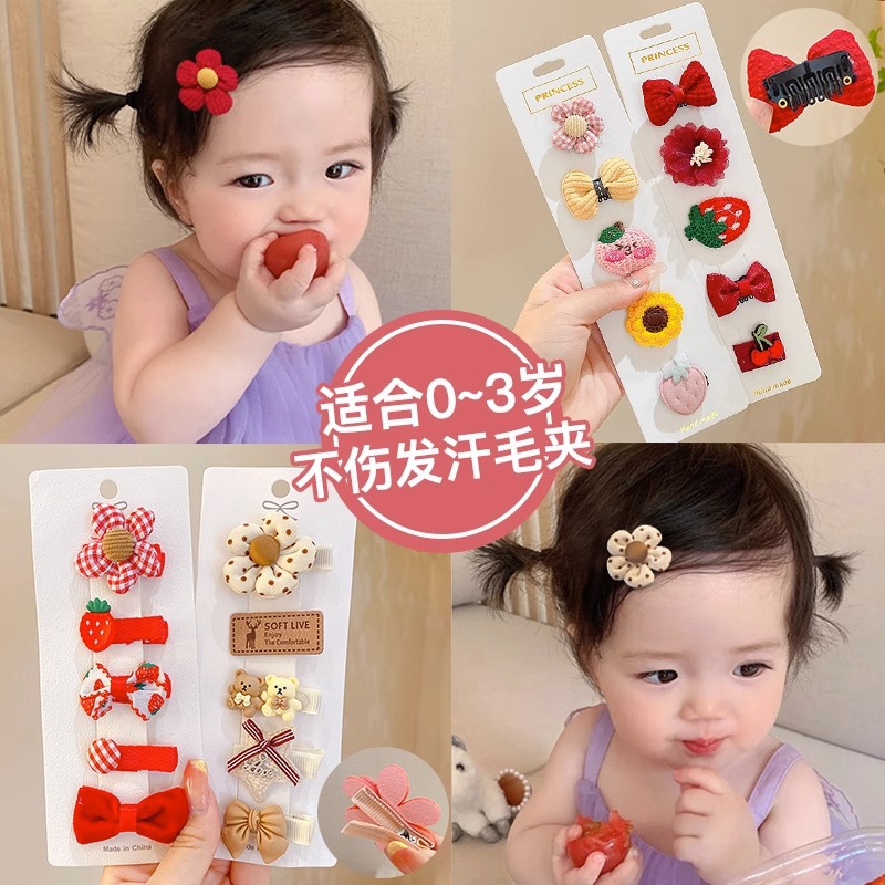 Lindo bebé fetal clip de pelo accesorios para el cabello bebé no duele el pelo horquilla volumen del pelo del bebé menos sudor clip de los niños tocado