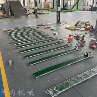 小型皮带流水线包装传送带 移动式皮带输送机食品流水线