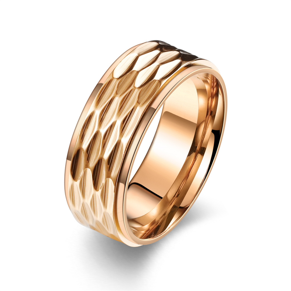 12g Weight Rings Classification 1 Piece Quantity Simple Style Round Titanium Steel Polishing Men's Rings