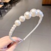 Universal headband from pearl, retro hairpins, hair accessory for face washing, Korean style, simple and elegant design, internet celebrity, wholesale