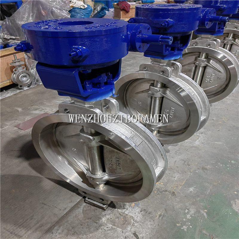 不锈钢涡轮蝶阀 D373W-16R D373W-16RL 三偏心对夹式蒸汽蝶阀