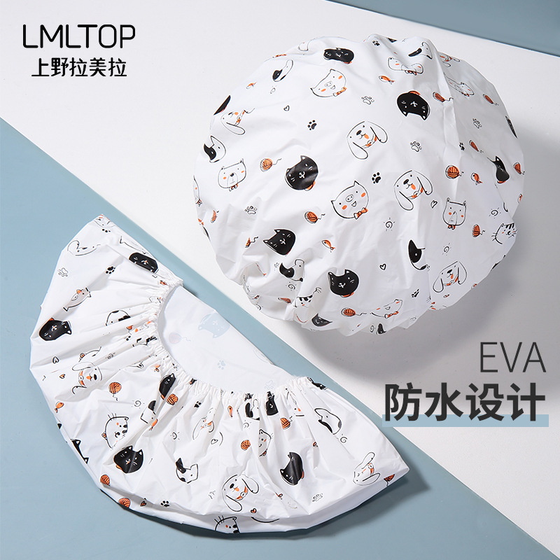 Ramila de dibujos animados lindo gorro de ducha adulto gorro de ducha EVA baño banda de pelo pañuelo C0815