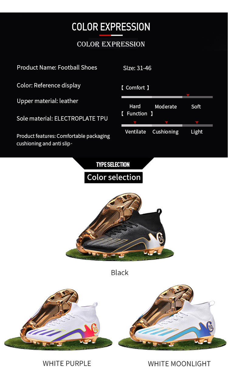 High-top Hallenfußballschuhe Mit Langen Stollen Für Training_voghion.com