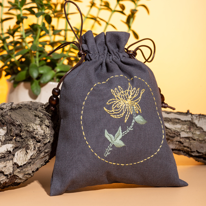 Jinhao bordado hecho a mano material de bricolaje bolsa Cordón portátil Lu bordado cosmético bolsa no Cruz puntada bolsa de almacenamiento