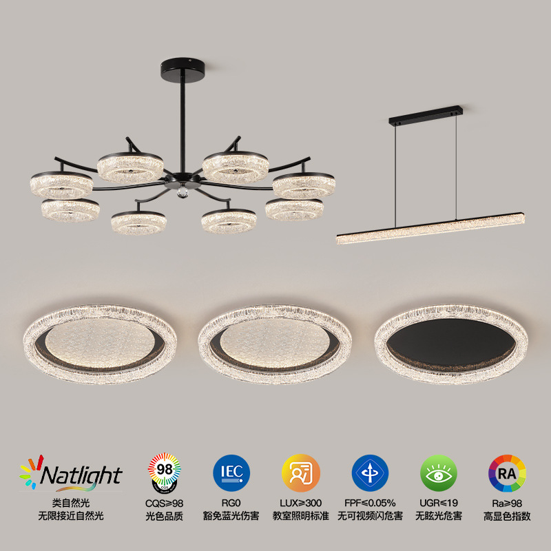 Luz italiana de lujo de lujo de alto nivel 2025 nueva luz principal del vestíbulo moderna y simple lámpara de techo de resina atmosférica