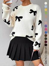 D 72584 Bowknot pullover sweater �����Y���^ë�����uͨ�W