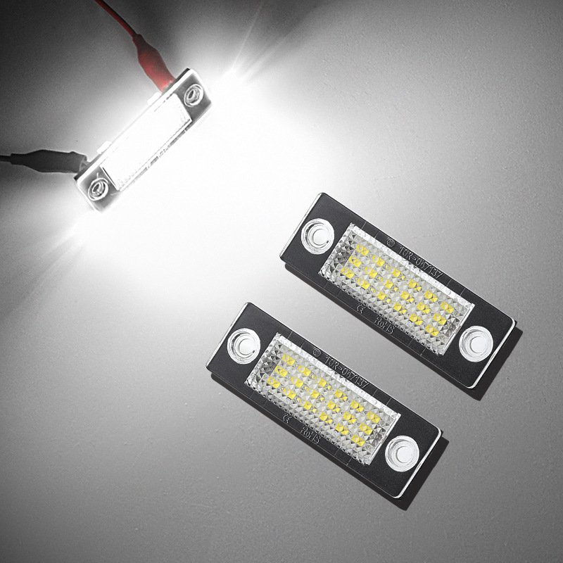 LED License Plate Light for Volkswagen Golf Jetta Caddy Touran MK5 Passat B5.5 B6 Skoda