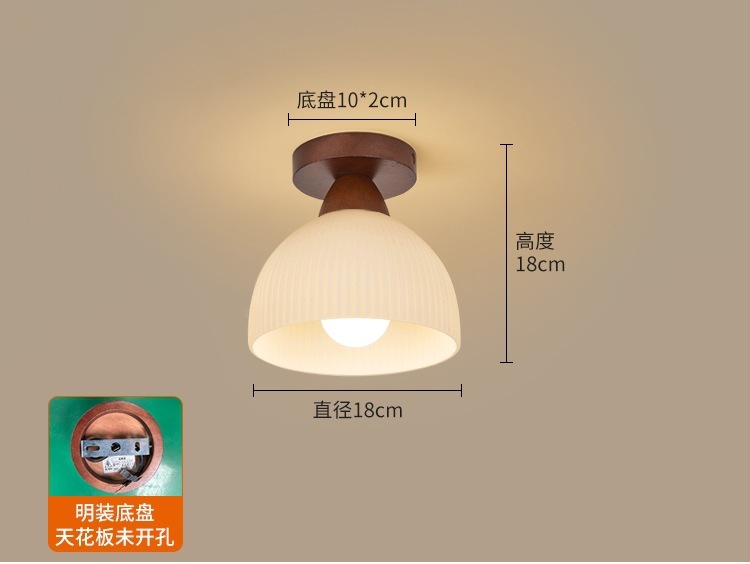 吸顶灯创意门厅过道灯走廊灯水晶玄关阳台卧室灯现代简约北欧灯具|undefined