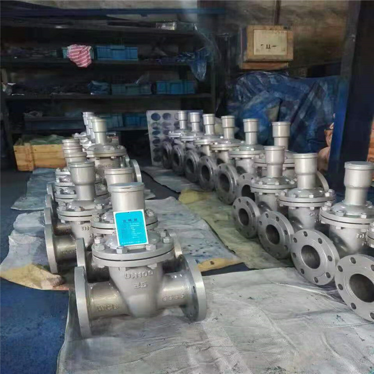 不锈钢防盗法兰闸阀 FDZ45H-25P 带开关刻度暗杆闸阀 DN150