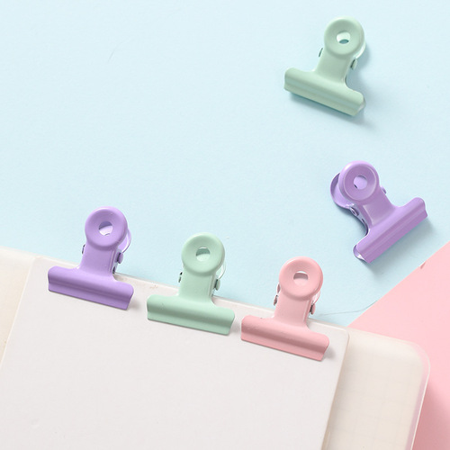 Creative paper clip long tail clip binding combination cute student stationery paper clip round head clip ticket clip stationery set