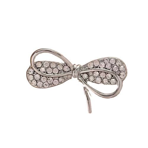 Autumn new new style, light luxury style, diamond-encrusted fashion, all-matching bow brooch, anti-exposure suit, corsage