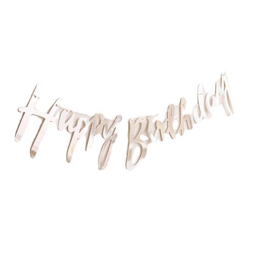 Conjoined happy birthday letters pulling flag decoration happybirthday children's banner paper pulling flower layout props
