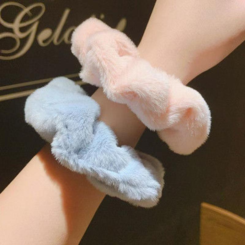 Nuevo 2024 cinturón de pelo suave cinturón de lavado con lazo clip de agarre mate mate multicolor anillo elástico de intestino grueso 8 piezas