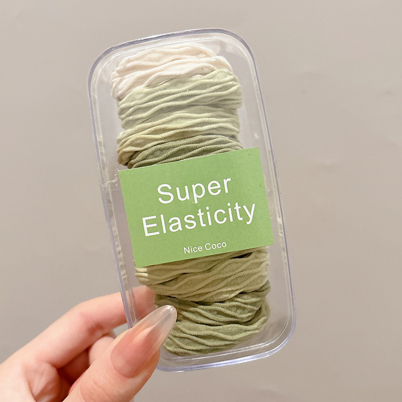 Ligas para el cabello de alta elasticidad de tela resistentes para mujer