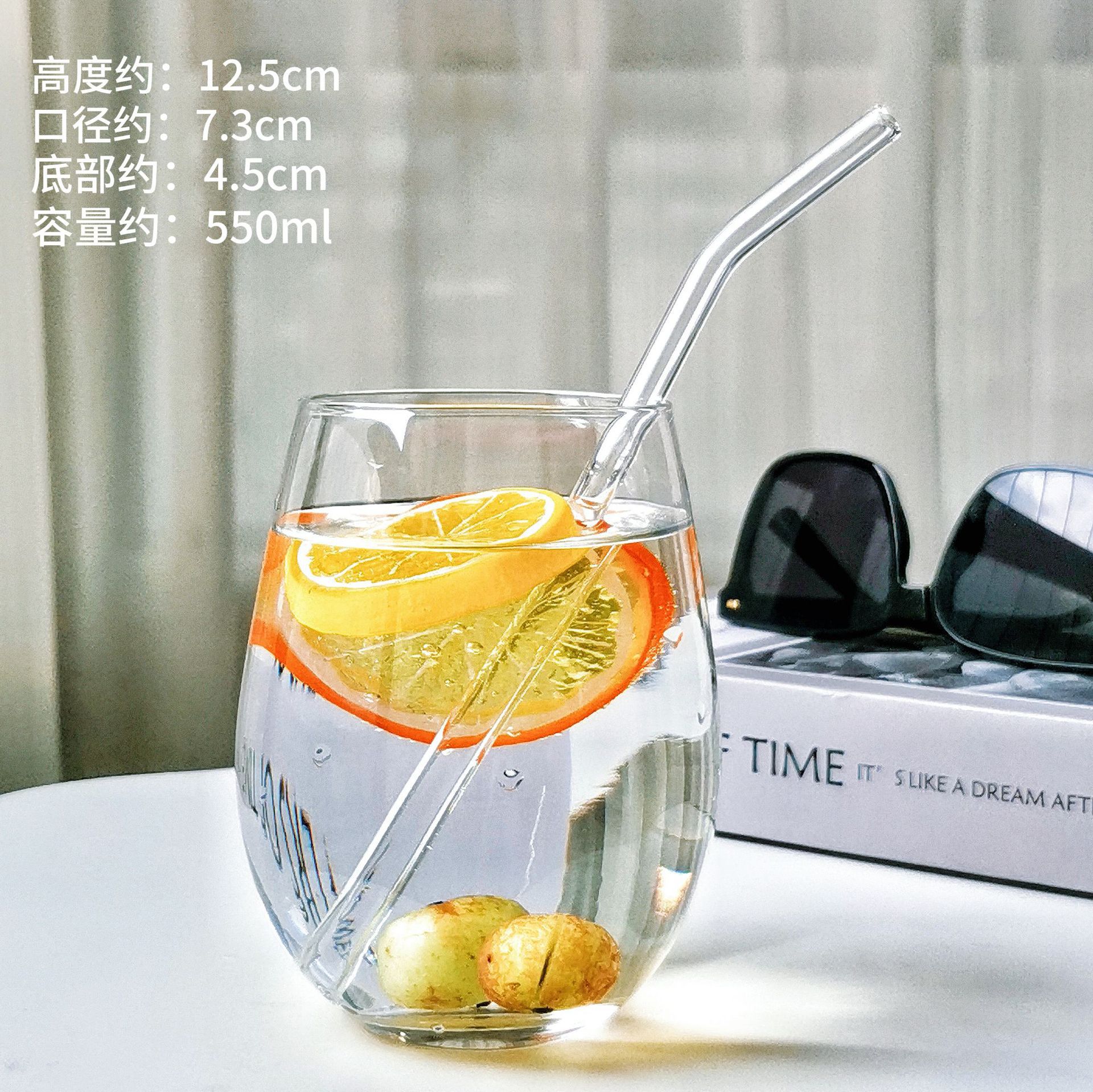 Taza de vidrio de restaurante de Smushins en línea Taza de bebida ultraligera Taza de soda Taza de agua burbujeante Taza de jugo de fruta