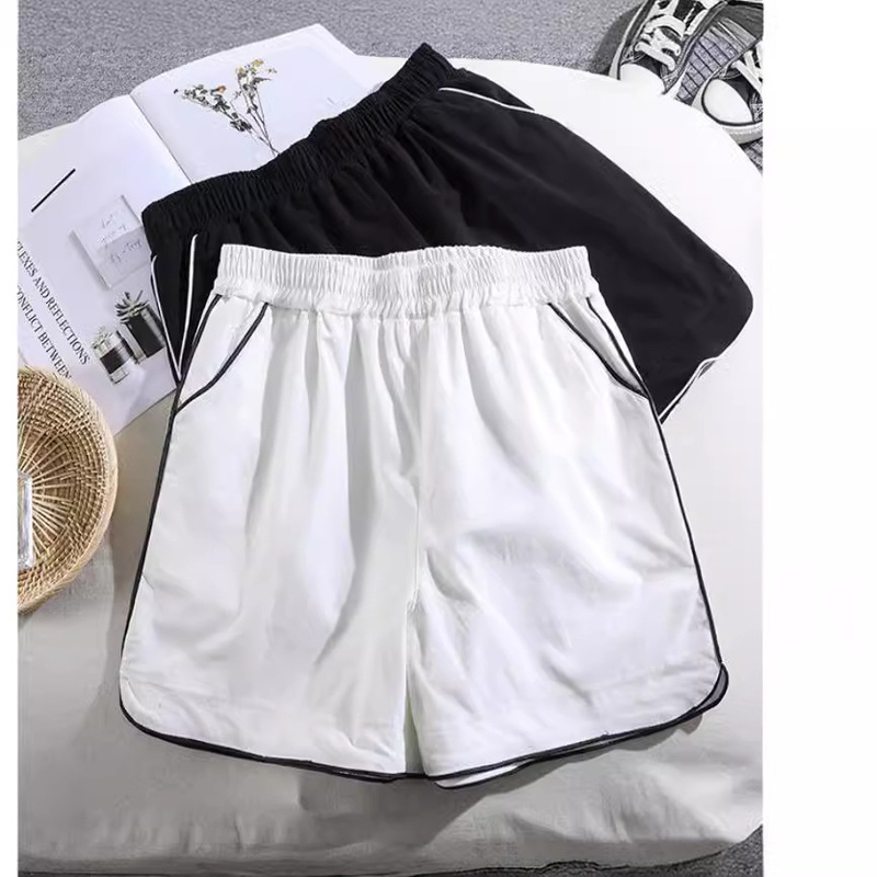 Summer New Quick-drying Sports Shorts Thin Straight-leg High Waist Elastic Easiest for Match Casual Wide Leg Shorts Wholesale and Retail