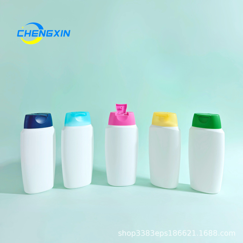 250 ミリリットルプライベートケアソリューション包装材料 HDPE ケアフラットボトルスナップフリップトップシャンプーシャワージェルプライベートケア包装|undefined