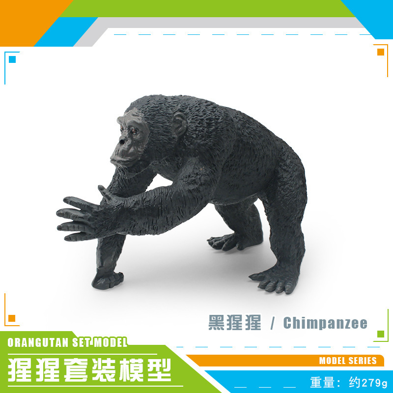 Simulación transfronteriza animal forestal modelo de orangutan puzzle orangutan chimpancé blanco mesa decoración estática