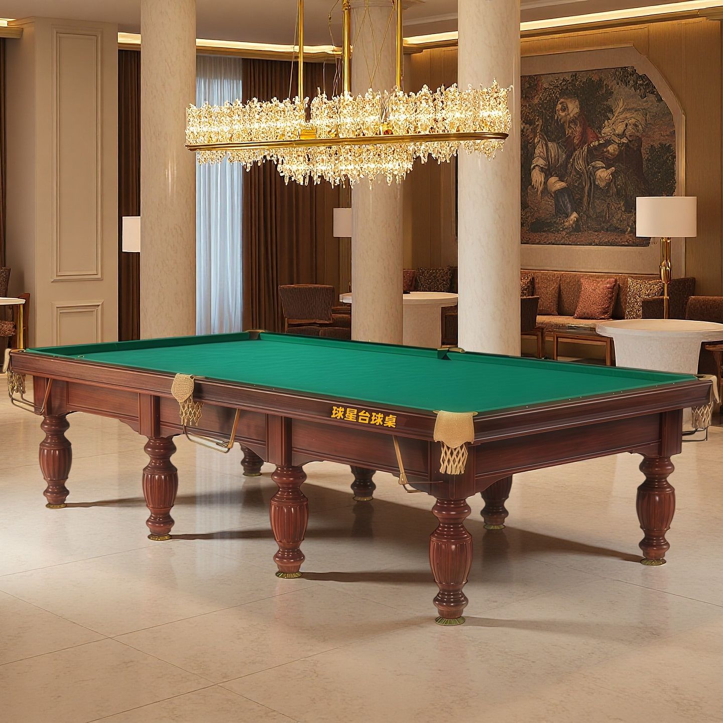 Russian billiards standard adult table, solid wood billiards table, Russian billiards table, billiard hall table wholesale.