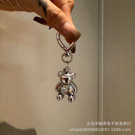甜酷风小熊钥匙扣挂件新款潮嘻哈个性配饰情侣包包挂饰手机壳配件