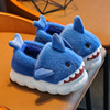 Children's slippers for boys, cartoon demi-season shark indoor platform