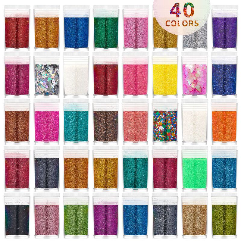 Cross-border Hot Nail Art Jewelry Ultra-fine Glitter Pet Material Glittering Dopamine Dressing Armor Crafts