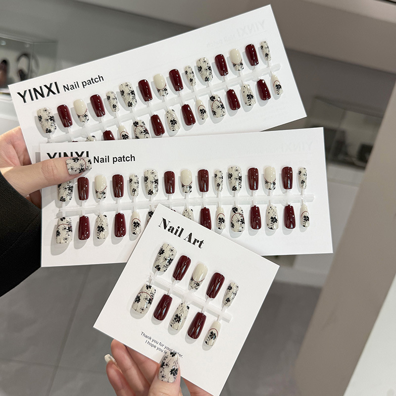 既製ネイル、花、中国風ブティック、ウェアラブルマニキュア、中国風夏の新作ネットセレブ半完成ネイル30枚|undefined