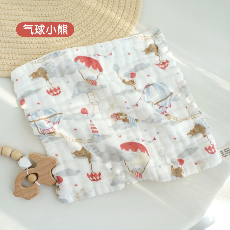 六層の泡の糸の新生児のガーゼのよだれタオルの子供の小さいタオルの赤ちゃんの顔のタオルはハンカチの赤ちゃんの四角いタオルを洗います。|undefined