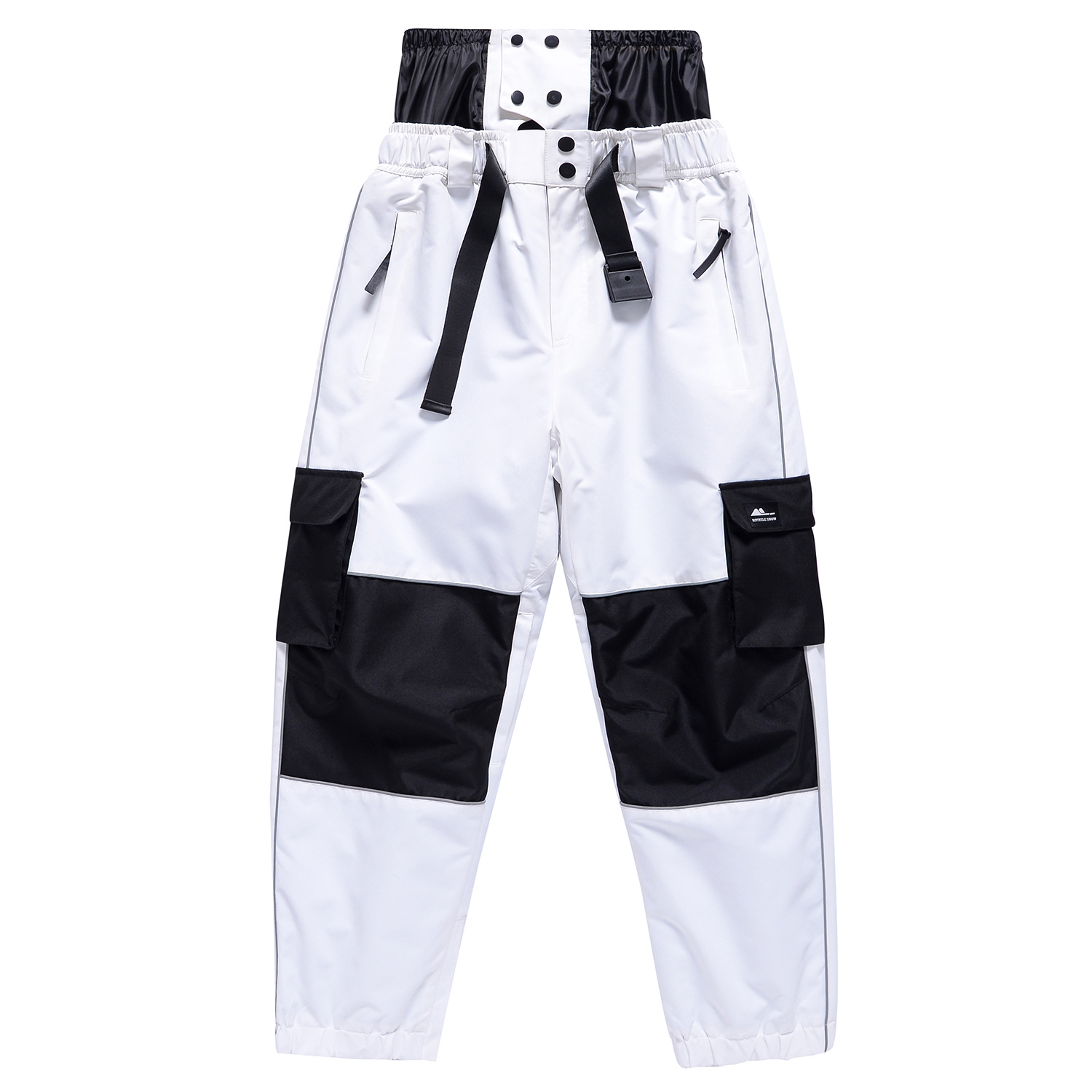 Neie Skianzugsset a Kontrastfaarwen, winddicht a waasserdicht, waarm, atmungsaktiv, Skihoodie, Leggings, Skihosen, Männer a Fraen, een Stéck_voghion.com