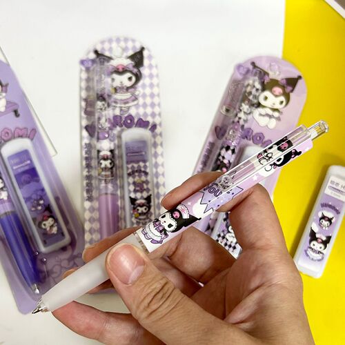 Kurome automatic pencil set high-looking ins cartoon student stationery 0.5mm free-sharpening mechanical pencil core