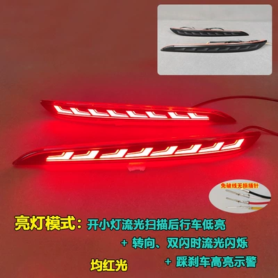 Suitable for 15-17 Hyundai Sonata Tail light - blade-style-led-rear-bumper-lights-smoked-sold-as-a-pair