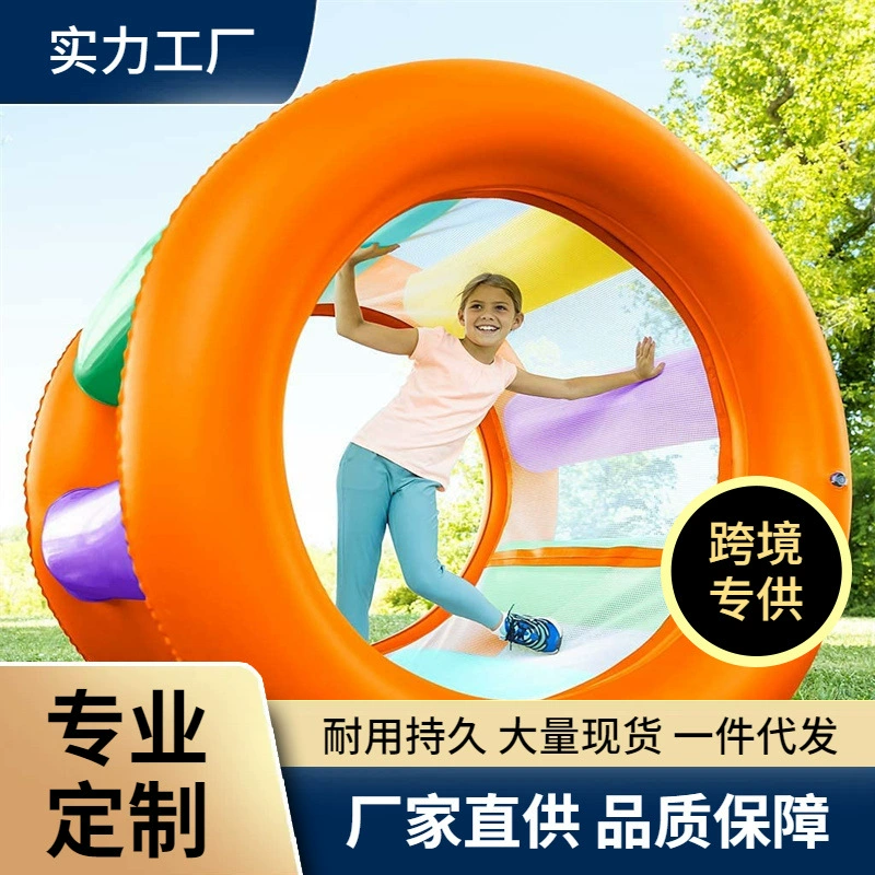 Новая трансграничная роликовая игрушка на открытом воздухе, газон, надувной водный красочный ролик, детский бассейн, игра для ползания, трубка
