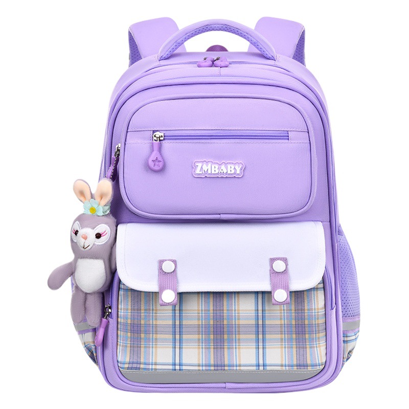 Nueva Escuela Primaria estudiante mochila de la muchacha de 6-14 años de edad los niños mochila de gran capacidad de la muchacha de alto aspecto mochila a cuadros
