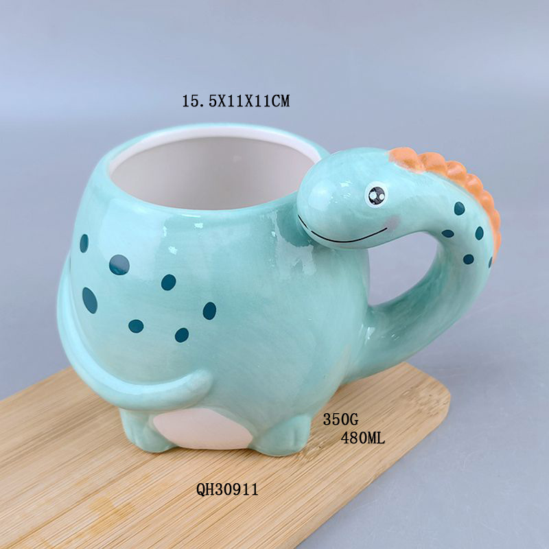 Taza de la serie del océano creativo cuidadosamente seleccionada Taza de cerámica de tiburón Caballo de mar Pulpo Ballena Taza de dibujos animados de animales Alien