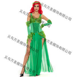 万圣节服装舞台表演服绿色森林精灵连衣裙  绿野仙踪树妖表演服