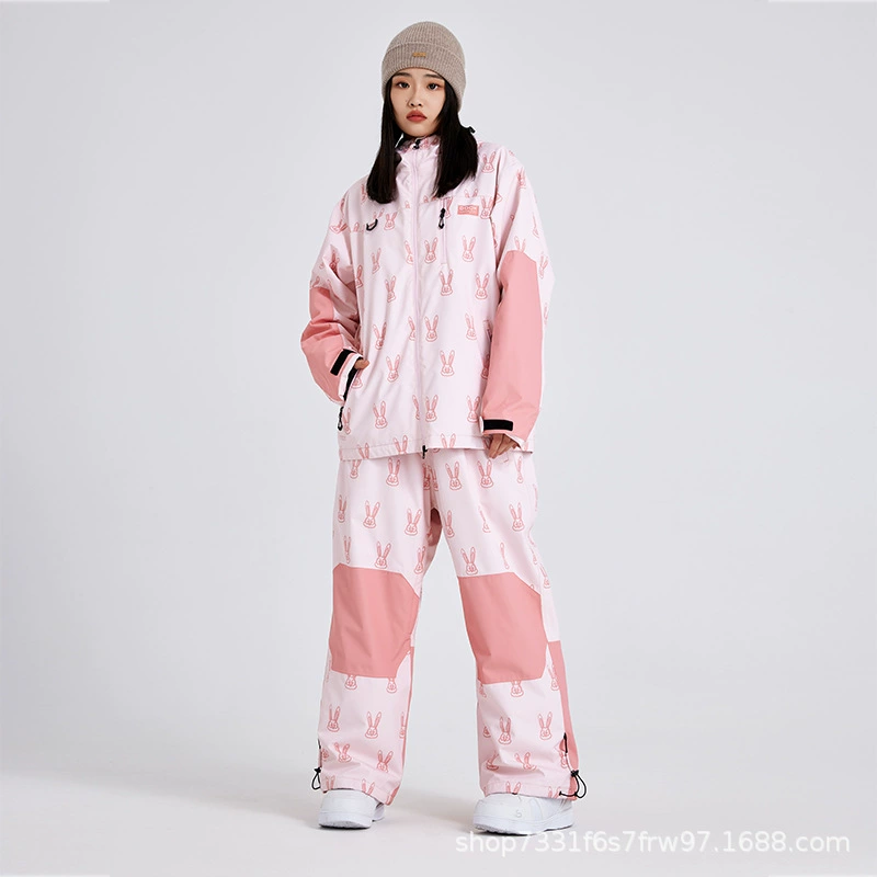 2023 Новый лыжный костюм, женский костюм, мужской однобортный двухбортный водонепроницаемый ветрозащитный Профессиональный холодостойкий на открытом воздухе 539 + 640