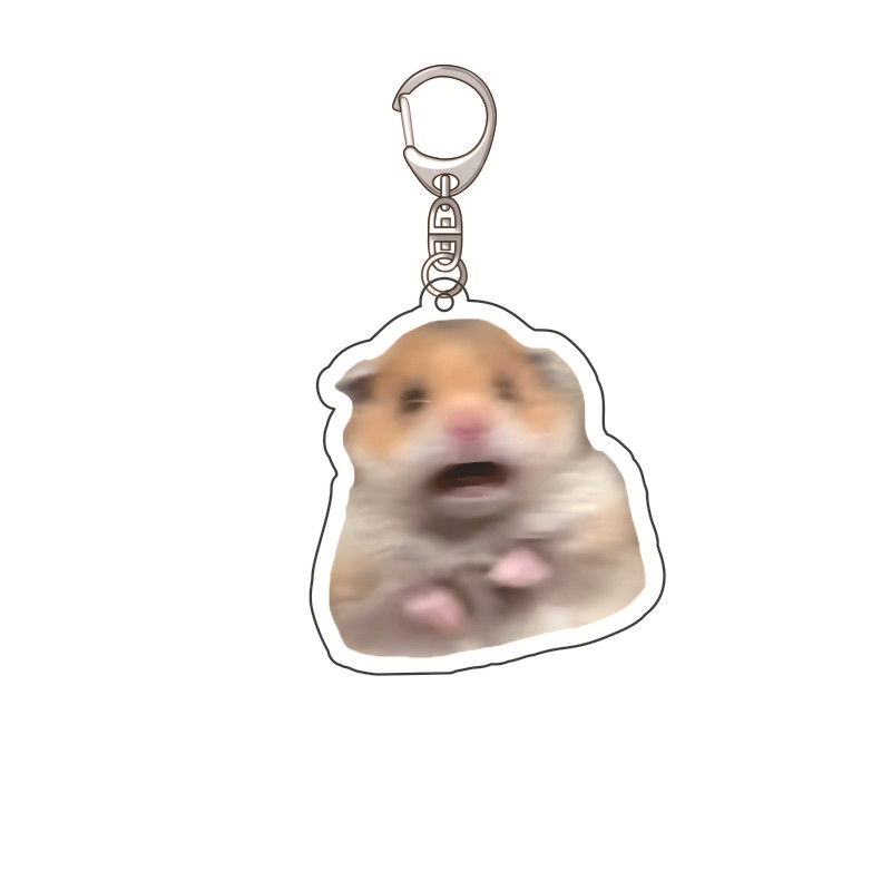 Plátano gato feliz gato acrílico llavero comida gato gato cabeza emoji paquete llavero divertido
