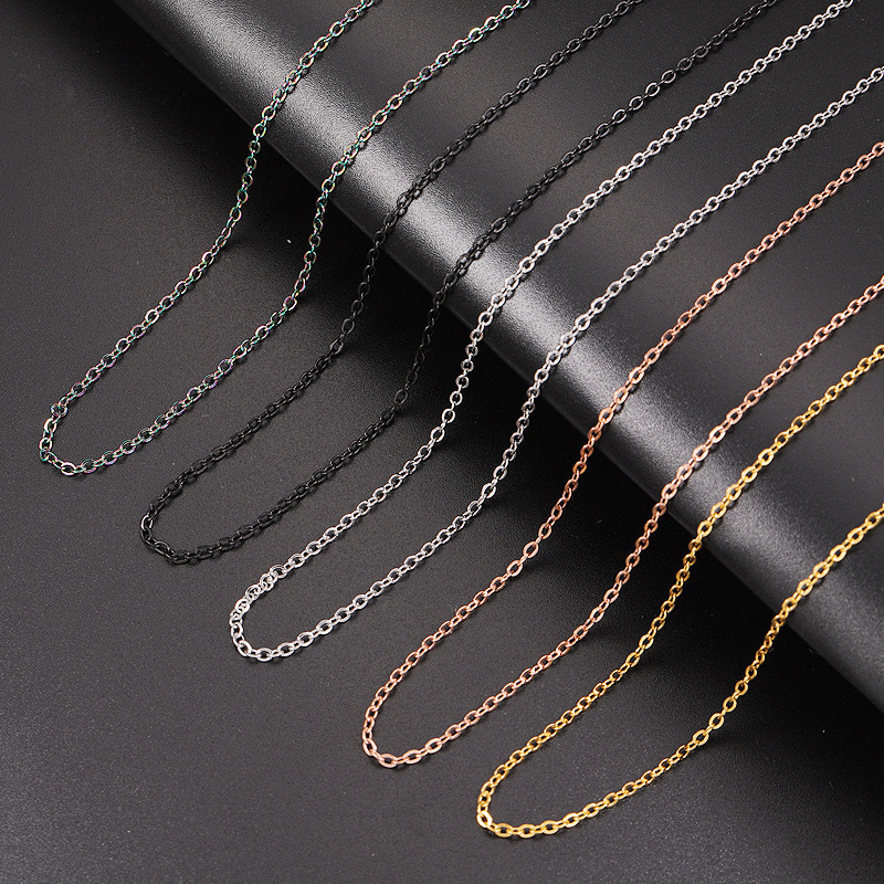Hot sale stainless steel furnace vacuum plating 18K real gold O cross chain jewelry accessories DIY Necklace Necklace Hot sale stainless steel furnace vacuum plating 18K real gold O cross chain jewelry accessories DIY Necklace Necklace