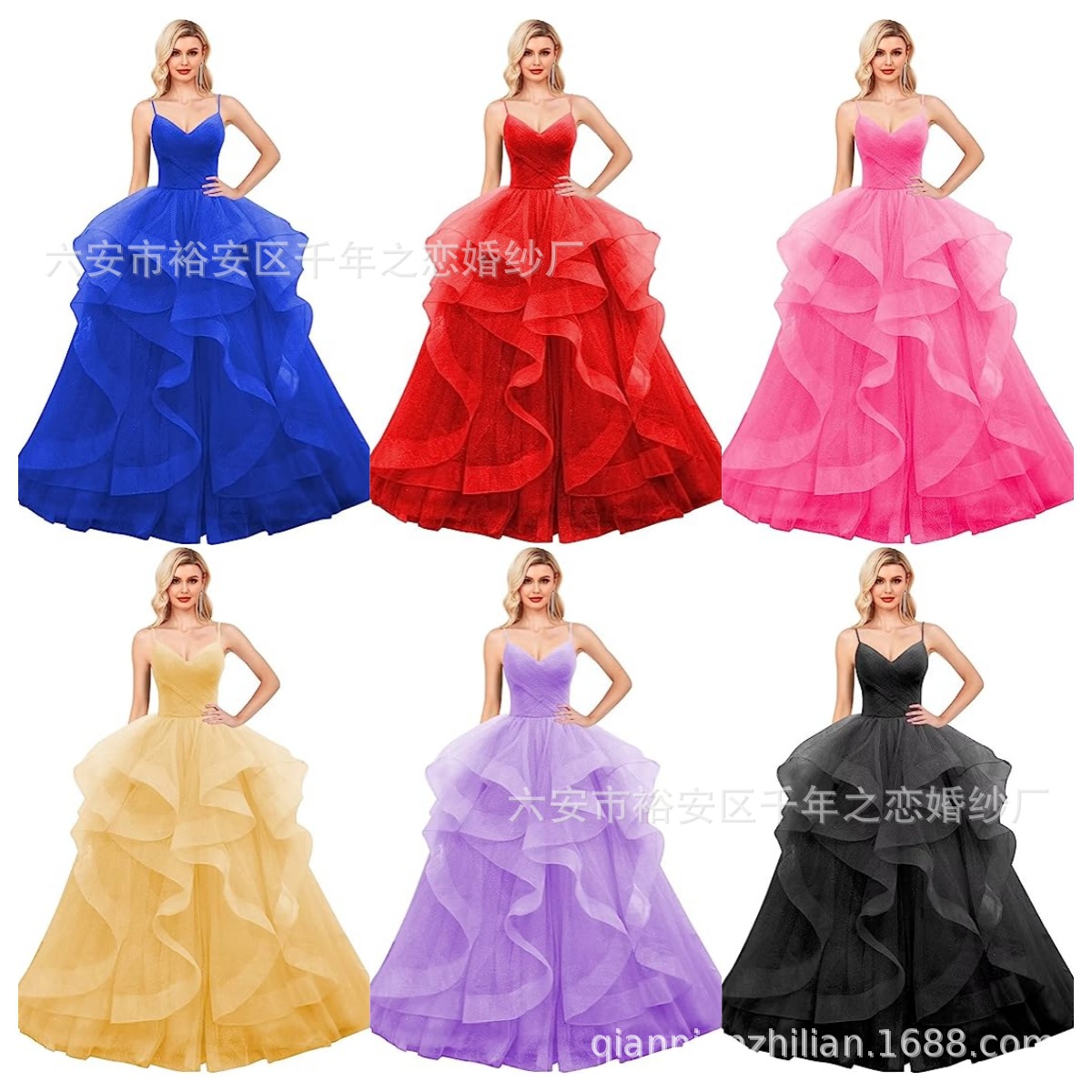 Foreign trade fashion suspenders puffy skirt activity dress temperament slim cross-border annual meeting cocktail show evening dress wholesale