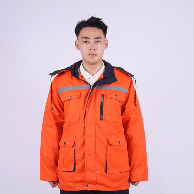 冬季加厚保暖工作服工厂车间防寒劳保服反光条可拆卸内胆棉服冷库|undefined