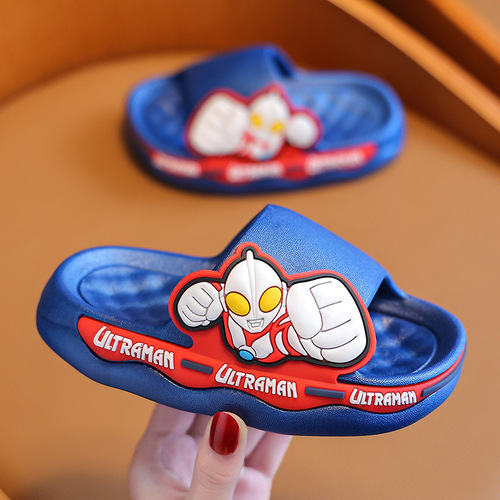 Ultraman children's summer slippers for boys cartoon indoor home non-slip bathing slippers for large, medium and small children