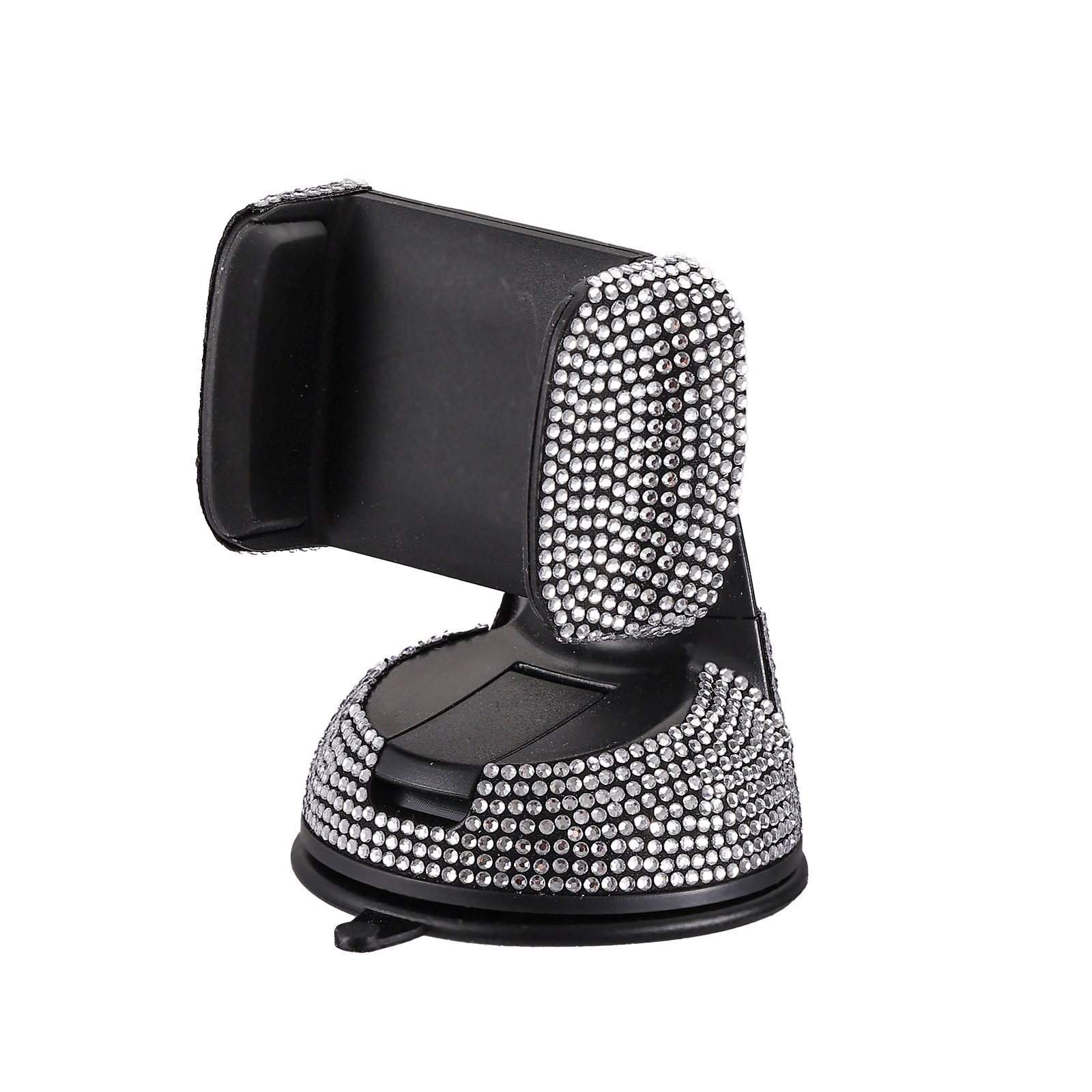 Diamond-Encrusted Car Phone Holder 360 ° Rotating Suction Cup Dashboard Navigation Stand, Universal Model